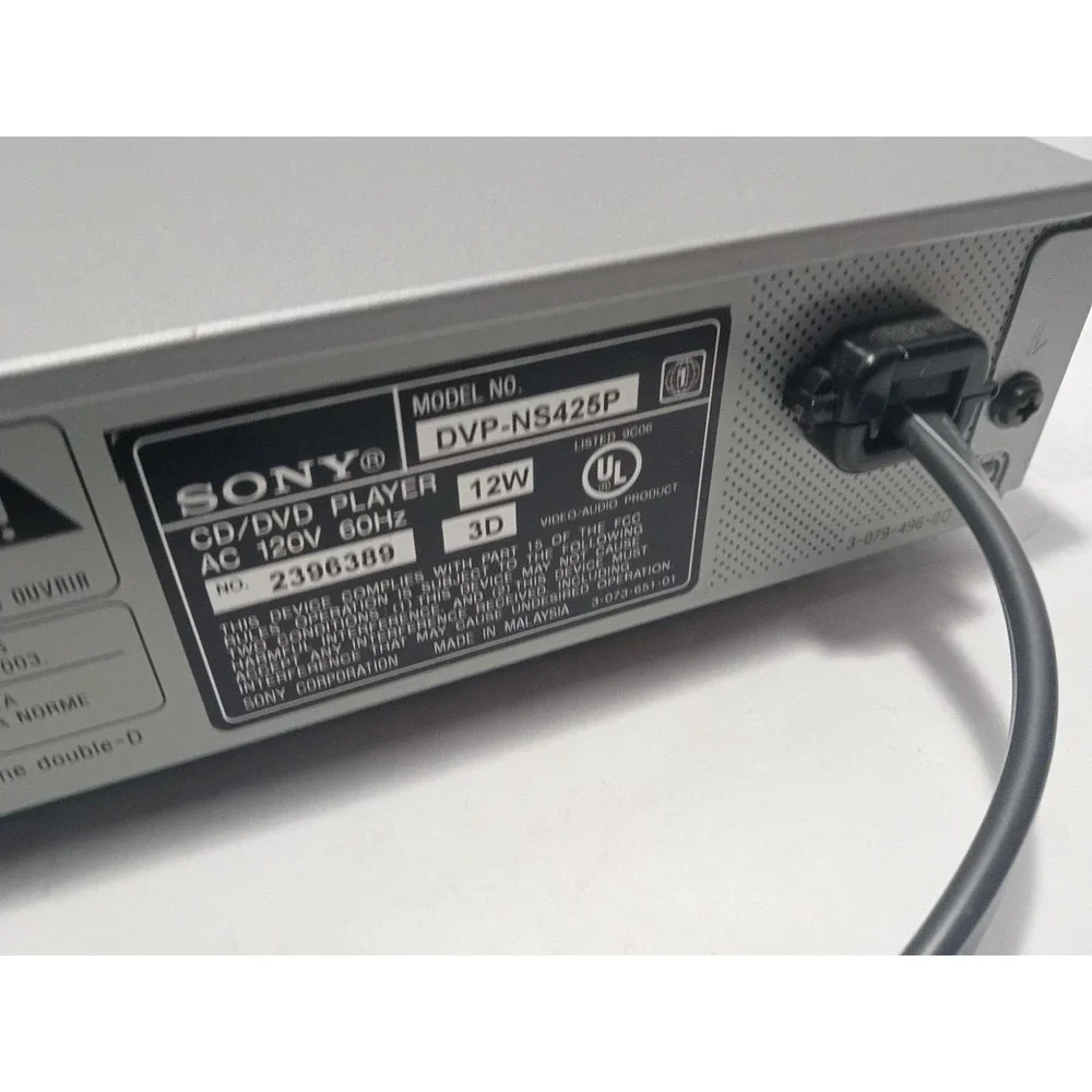 Sony DVP-NS425P CD/DVD Player Progressive Scan With Remote Tested